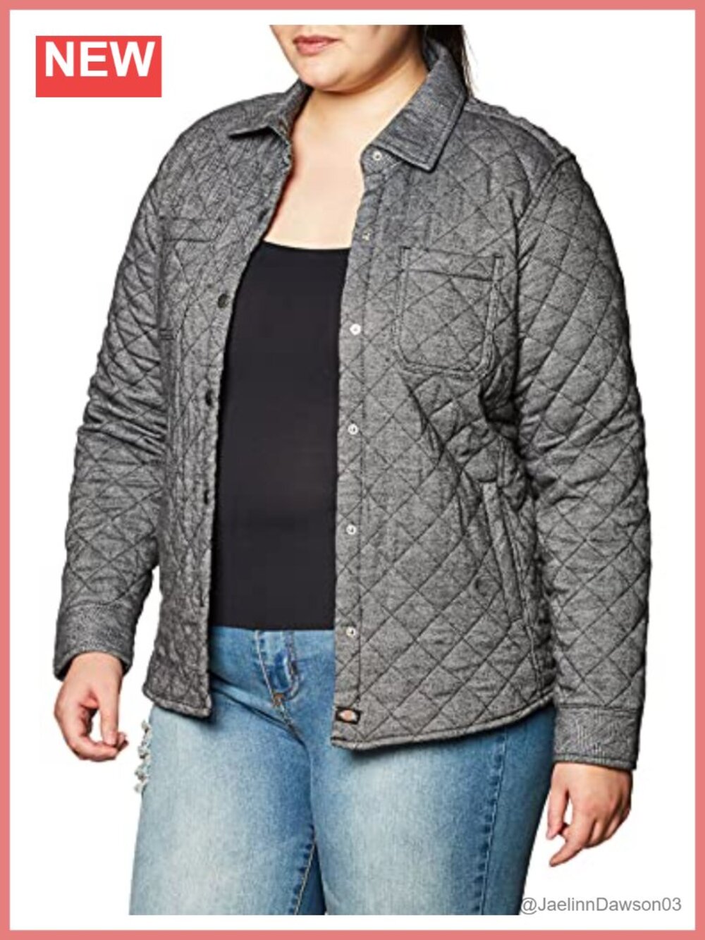 Quilted Flannel Shirt Jacket Cotton Herringbone Fall